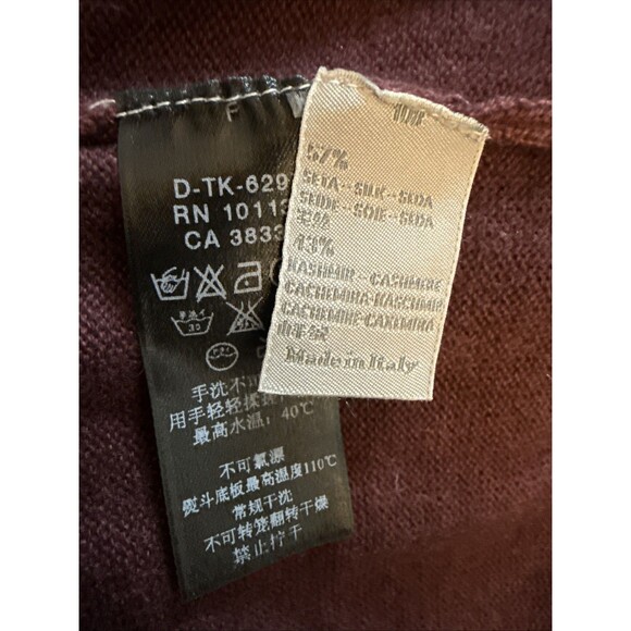 Ermenegildo Zegna Cashmere Silk V-Neck Sweater 52(XL) Italy MSRP $1490 Maroon - Picture 3 of 7
